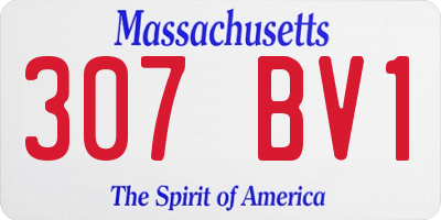 MA license plate 307BV1