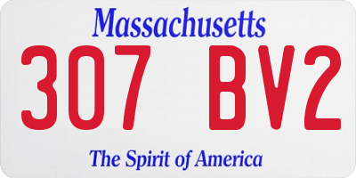 MA license plate 307BV2