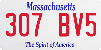 MA license plate 307BV5