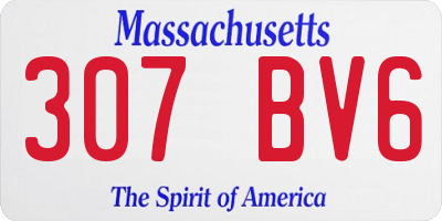 MA license plate 307BV6