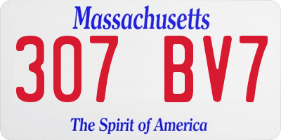 MA license plate 307BV7