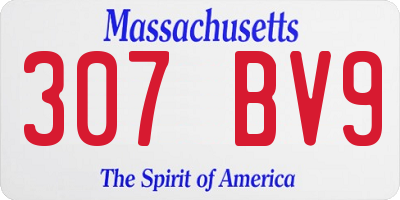 MA license plate 307BV9