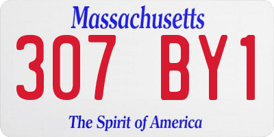 MA license plate 307BY1
