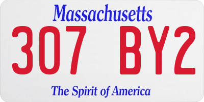 MA license plate 307BY2