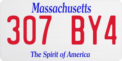 MA license plate 307BY4