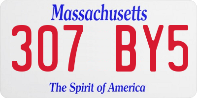 MA license plate 307BY5