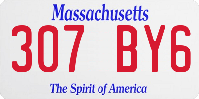 MA license plate 307BY6