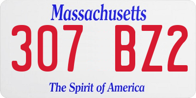 MA license plate 307BZ2