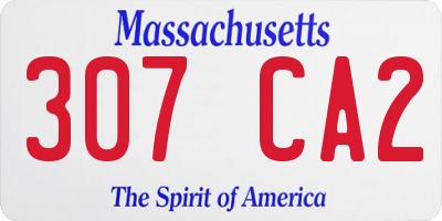 MA license plate 307CA2