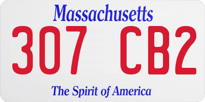 MA license plate 307CB2
