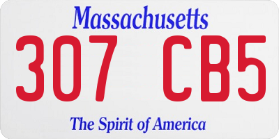 MA license plate 307CB5