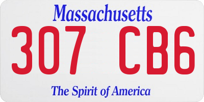 MA license plate 307CB6