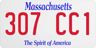 MA license plate 307CC1