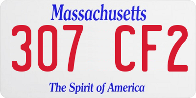 MA license plate 307CF2