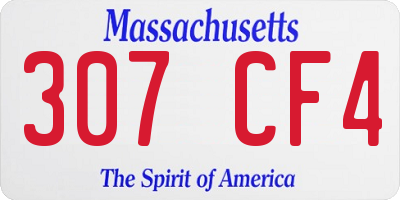 MA license plate 307CF4