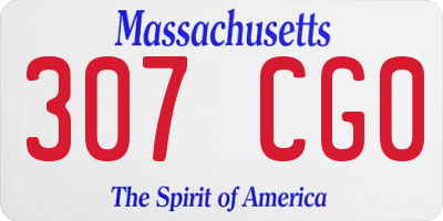 MA license plate 307CG0
