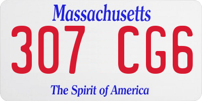 MA license plate 307CG6