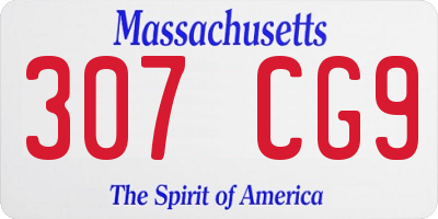MA license plate 307CG9