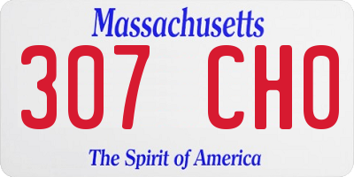 MA license plate 307CH0