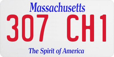 MA license plate 307CH1