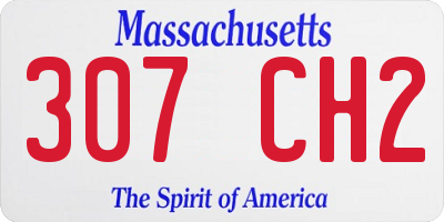 MA license plate 307CH2
