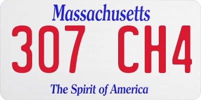 MA license plate 307CH4