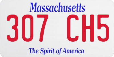 MA license plate 307CH5