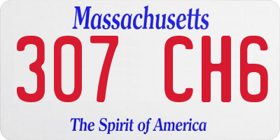 MA license plate 307CH6