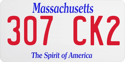 MA license plate 307CK2