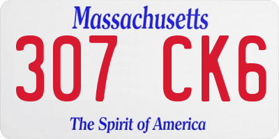 MA license plate 307CK6