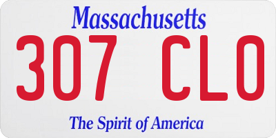 MA license plate 307CL0