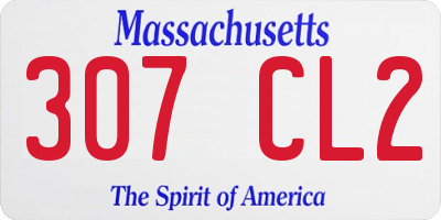 MA license plate 307CL2