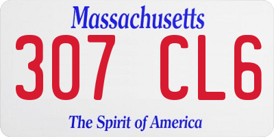MA license plate 307CL6
