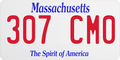 MA license plate 307CM0