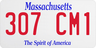 MA license plate 307CM1