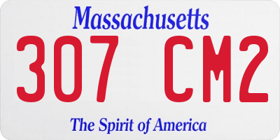 MA license plate 307CM2