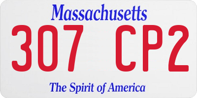 MA license plate 307CP2