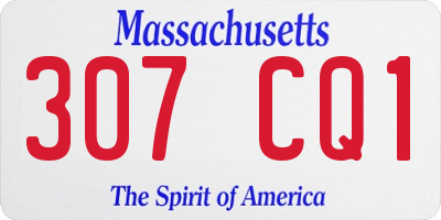 MA license plate 307CQ1