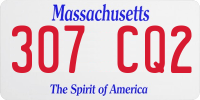 MA license plate 307CQ2