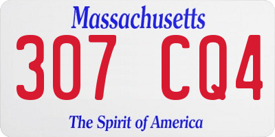MA license plate 307CQ4
