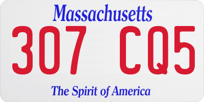 MA license plate 307CQ5