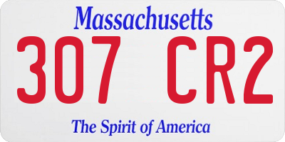MA license plate 307CR2