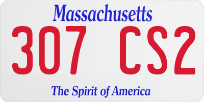 MA license plate 307CS2