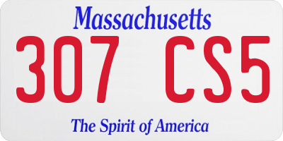 MA license plate 307CS5