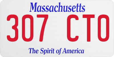 MA license plate 307CT0