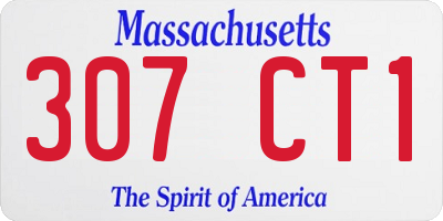 MA license plate 307CT1