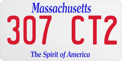 MA license plate 307CT2