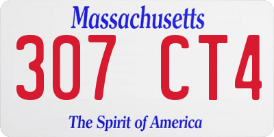 MA license plate 307CT4