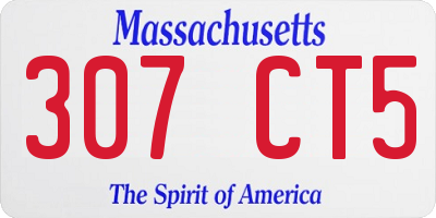 MA license plate 307CT5