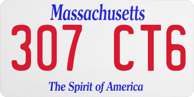 MA license plate 307CT6